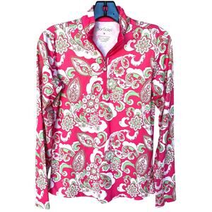 San Soleil Quarter Zip Long Sleeve Golf Athletic Sun Protection Shirt size S